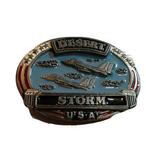New Pewter Desert Storm USA Belt Buckle Made in USA Serial Number 9103